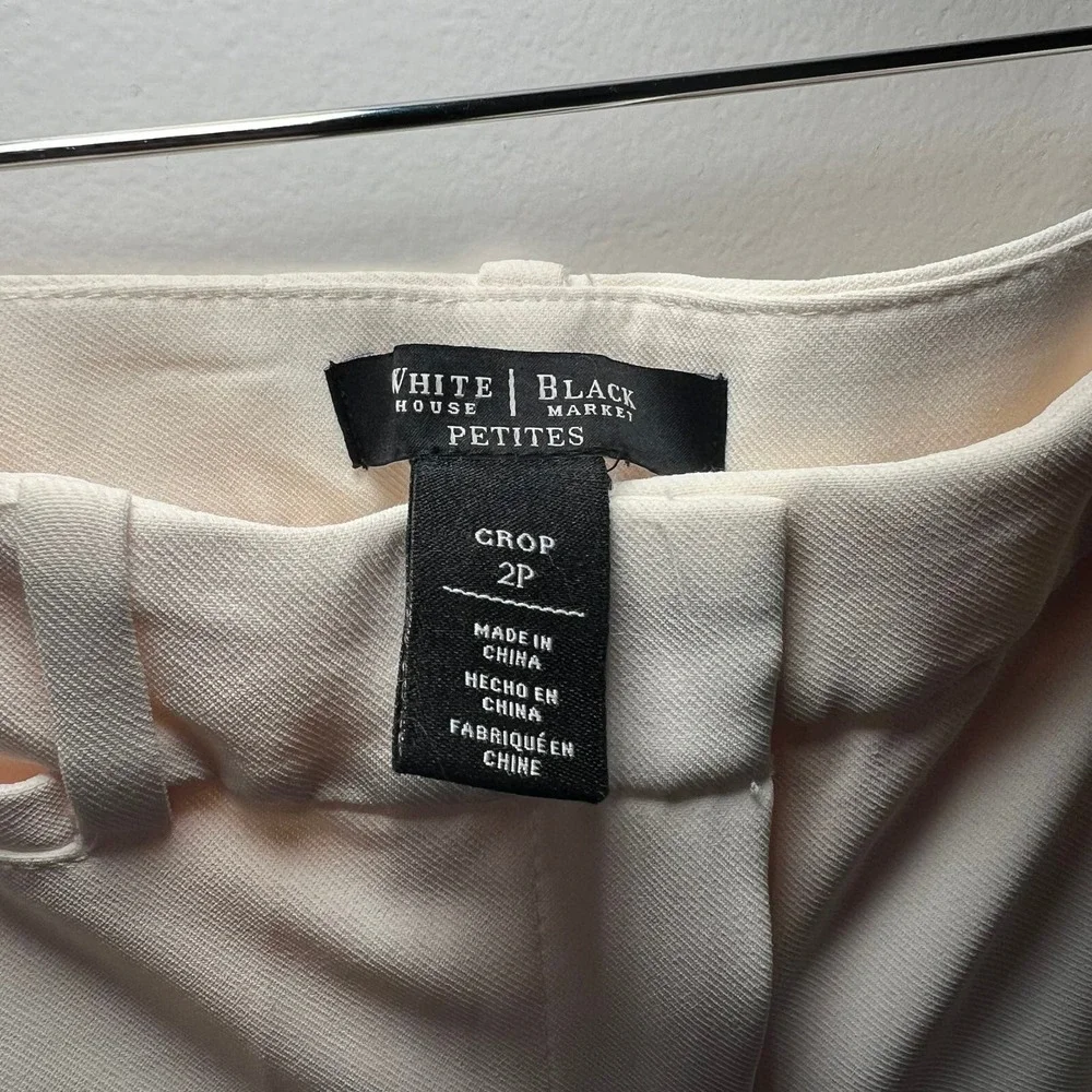 Women's White House Black Market White Dress Pants Size 2P - Picture 4 of 5
